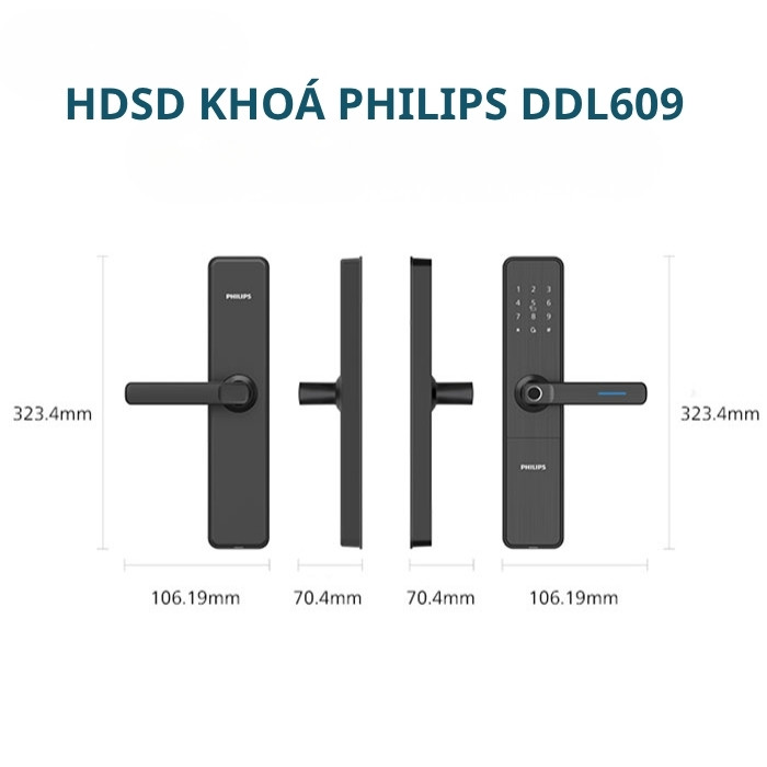 HƯỚNG DẪN SỬ DỤNG KHÓA CỬA ĐIỆN TỬ PHILIPS DDL609
