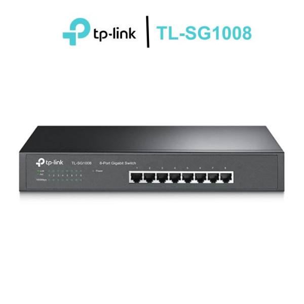 Switch 8 Cổng Gigabit 1U Rack-mountable|TL-SG1008