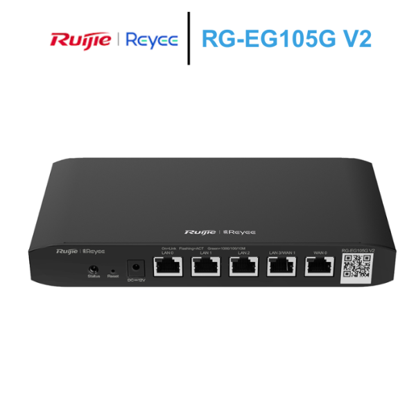 Router cân bằng tải Ruijie RG-EG105G V2 2 WAN, Chịu tải 100 user