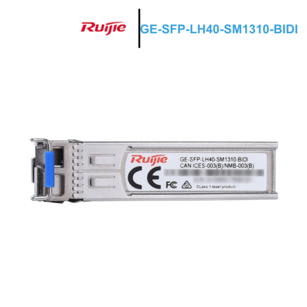 Thiết bị Module Quang RUIJIE GE-SFP-LH40-SM1310-BIDI, Bước sóng TX1310/RX1550 Khoảng cách cáp tối đa 40km, LC