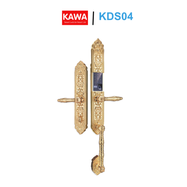 Khóa cửa vân tay đại sảnh KAWA-KDS04 đồng nguyên khối