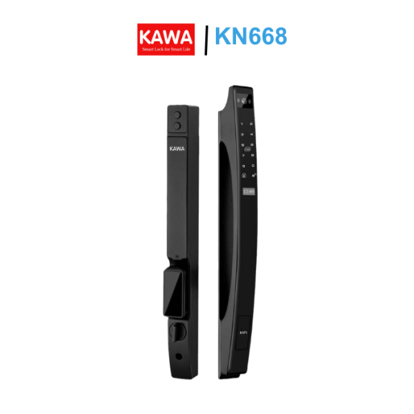 Khóa cửa nhôm vân tay Kawa KN668 Face 3D
