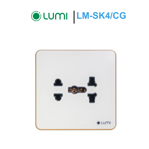 Ổ cắm Luso viền bo Vàng
