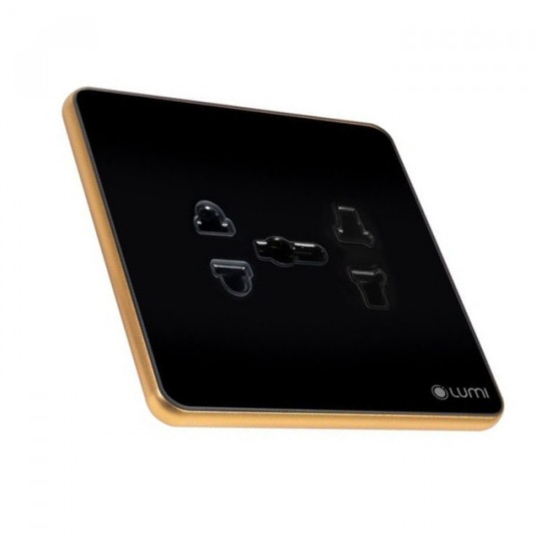 Ổ cắm Luso viền bo Champagne LM-SK4/CC