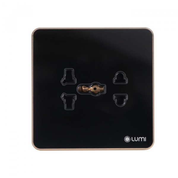 Ổ cắm Luso viền thẳng Champagne LM-SK4/SC