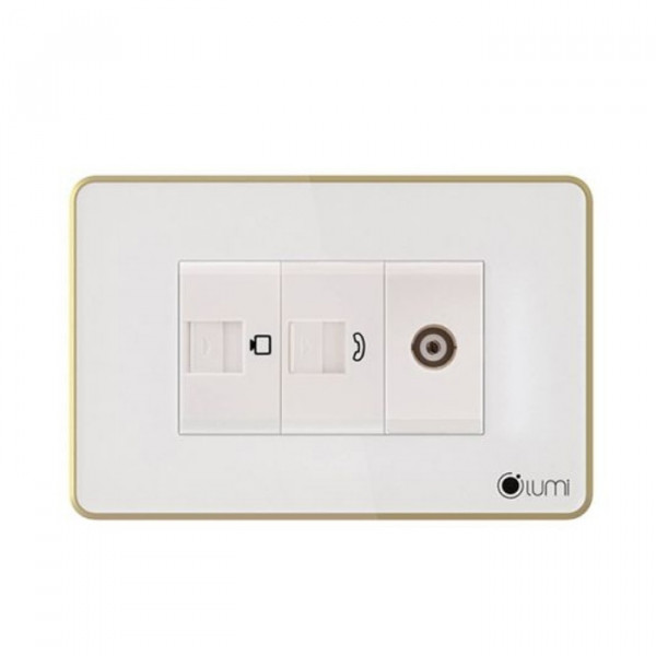  Ổ cắm đơn 1 hạt 3 chấu + 1 hạt mạng LM-SK2i