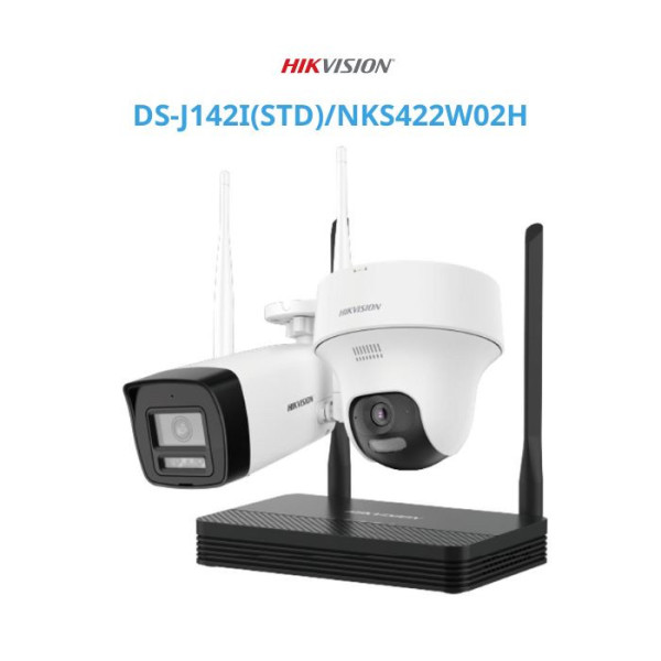 Bộ KIT WIFI 2 camera 2MP HIKVISION DS-J142I(STD)/NKS422W02H