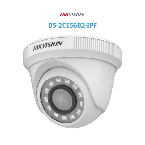 Camera HDTVI trong nhà Hikvision DS-2CE56B2-IPF 2MP vỏ nhựa