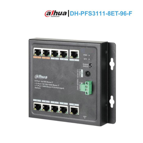 Switch 11 cổng Dahua DH-PFS3111-8ET-96-F