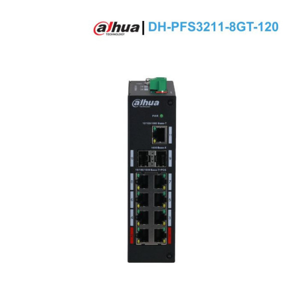 Switch PoE 8 port Dahua DH-PFS3211-8GT-120