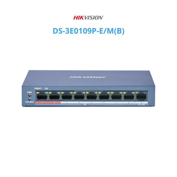 Switch PoE 8 cổng 100M Hikvision DS-3E0109P-E/M(B)