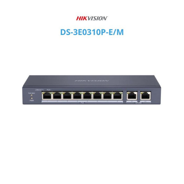 Switch mạng 8 cổng POE HIKVISION DS-3E0310P-E/M