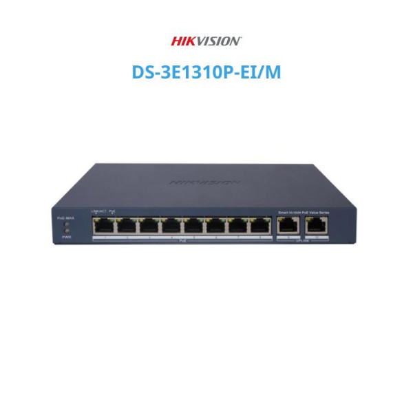 Switch PoE 8 cổng HIKVISION DS-3E1310P-EI/M