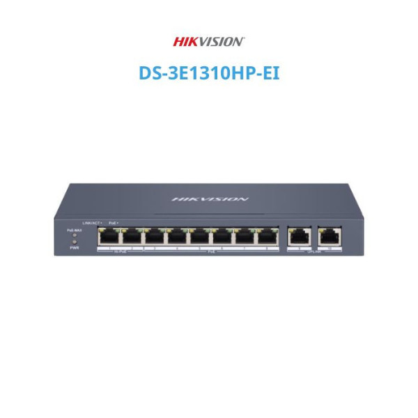 Switch mạng thông minh 8 cổng PoE Hikvision DS-3E1310HP-EI