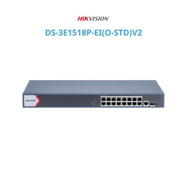 Switch PoE 16 cổng Hikvision DS-3E1518P-EI(O-STD)