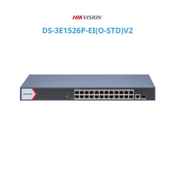 Switch PoE 24 cổng Hikvision DS-3E1526P-EI(O-STD)V2