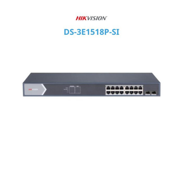 Switch mạng thông minh 16 cổng PoE Gigabit HIKVISION DS-3E1518P-SI