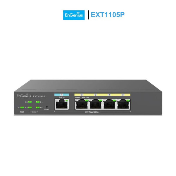 Switch 5 cổng PoE EnGenius EXT1105P