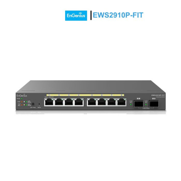Switch Managed PoE Layer 2+ EnGenius EWS2910P-FIT | 8 GE PoE+ | 2 SFP