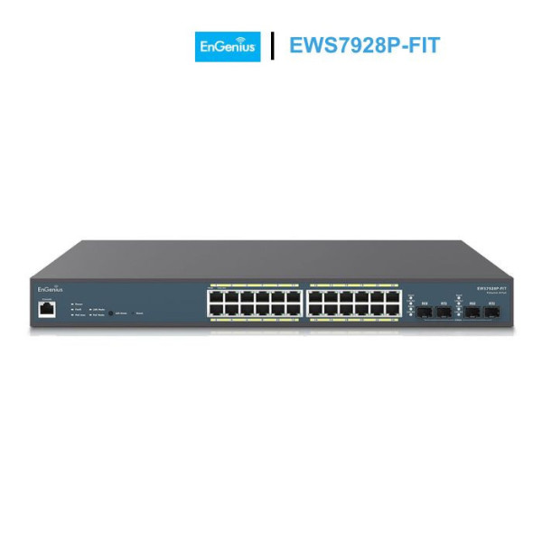 Switch Managed PoE Layer 2+ EnGenius EWS7928P-FIT | 24 GE PoE+ | 4 SFP