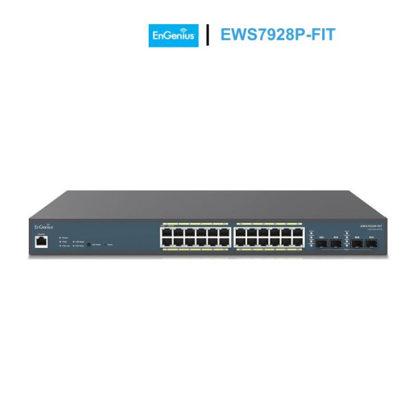 Switch Managed PoE Layer 2+ EnGenius EWS7928FP-FIT | 24 GE PoE+ | 4 SFP