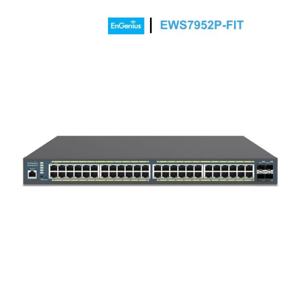 Switch Managed PoE Layer 2+ EnGenius EWS7952P-FIT | 48 GE PoE+ | 4 SFP
