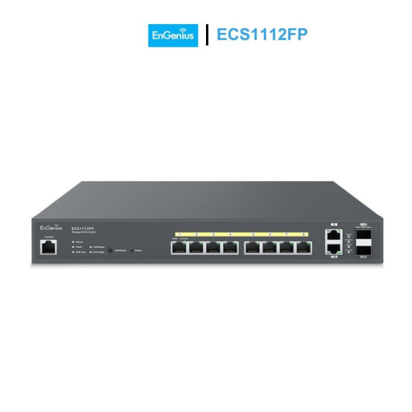 Switch PoE EnGenius ECS1112FP Cloud Managed 12 Port Gigabit