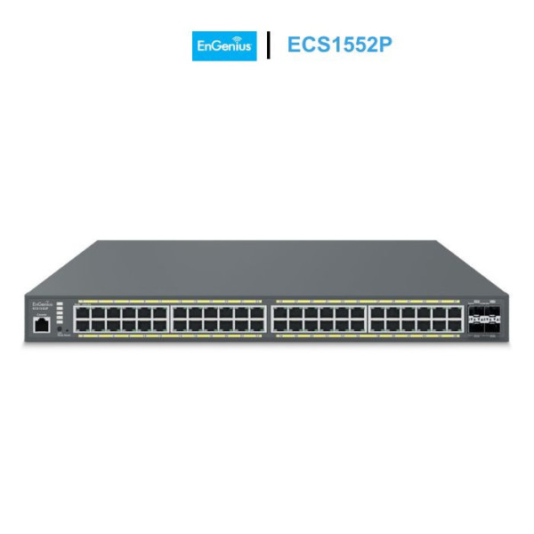 Switch PoE+ EnGenius ECS1552P Cloud Managed 48 Port GbE, 4 Port SFP+