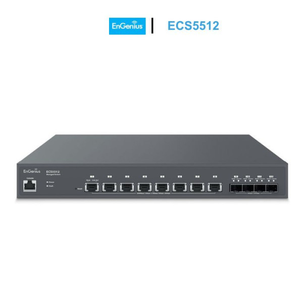 Switch EnGenius ECS5512 Cloud Managed 8 Port RJ45, 4 Port SFP+