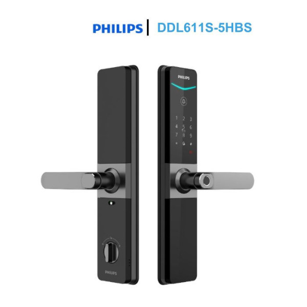 Khóa cửa vân tay Philips DDL611S-5HBS