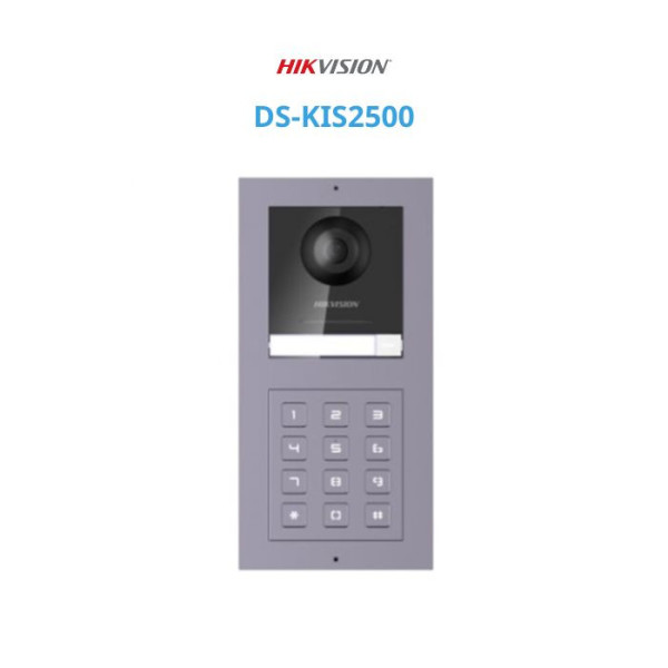 Nút bấm IP cho chung cư 500 căn hộ riêng biệt, thiết kế sang trọng (Lắp âm tường) Hikvision DS-KIS2500
