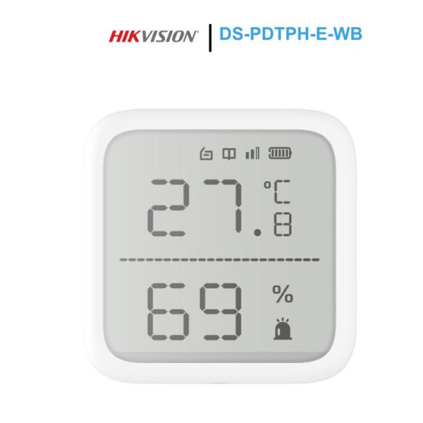 Cảm biến nhiệt độ không dây Hikvision DS-PDTPH-E-WB