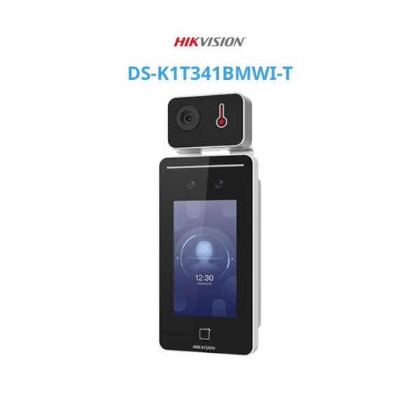Máy chấm công đo thân nhiệt, nhận diên khuôn mặt +  thẻ Mifare DS-K1T341BMWI-T