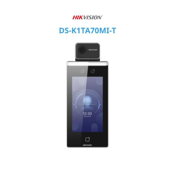 Máy chấm công đo thân nhiệt, nhận diên khuôn mặt +  thẻ Mifare DS-K1TA70MI-T
