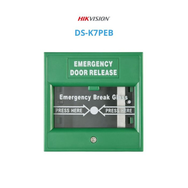 Nút nhấn đập vỡ khẩn cấp , màu xanh lá cây DS-K7PEB (xanh)