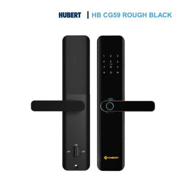 Khóa cửa gỗ Hubert HB CG59 ROUGH BLACK