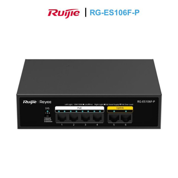 Switch 4 cổng RUIJIE PoE RG-ES106F-P
