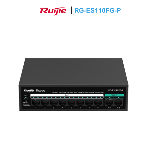 Unmanaged switch 8 cổng PoE RUIJIE RG-ES110FG-P
