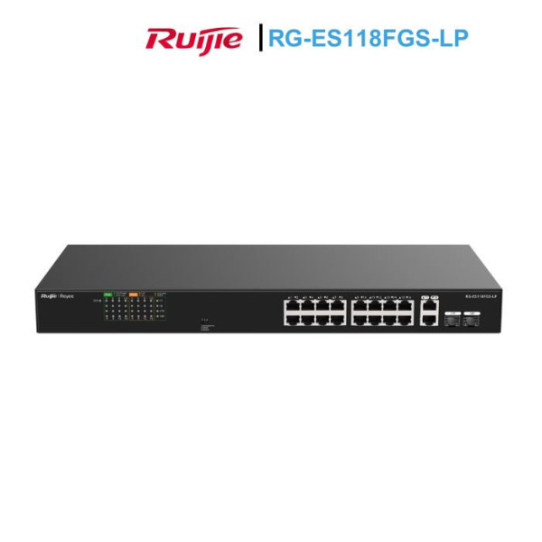 Unmanaged switch 16 cổng PoE RUIJIE RG-ES118FGS-LP