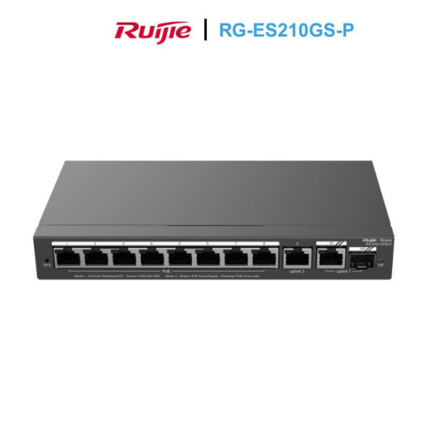 Managed PoE Switch 10 Cổng RUIJIE RG-ES210GS-P