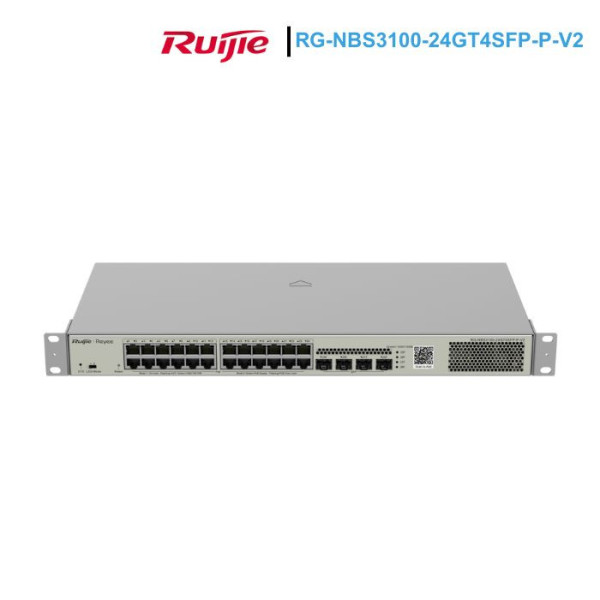 Managed PoE Switch 24 cổng RUIJIE RG-NBS3100-24GT4SFP-P-V2