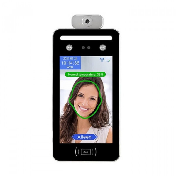 Máy chấm công khuôn mặt, đo thân nhiệt ZKTeco AI08T