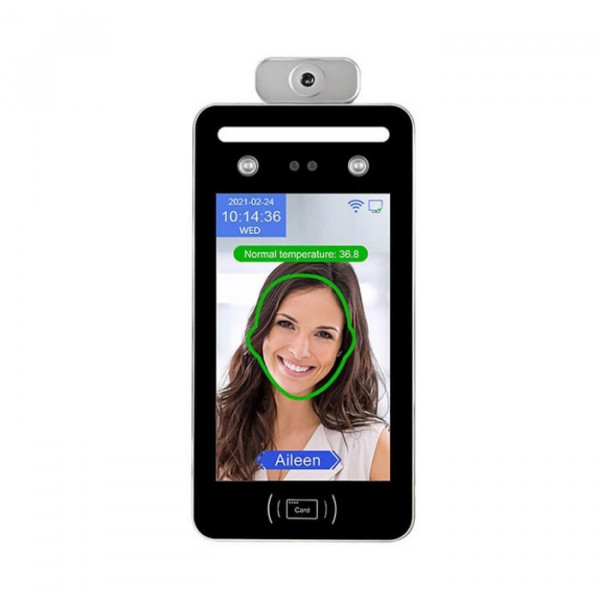 Máy chấm công khuôn mặt kết hợp đo thân nhiệt ZKTeco AI08T