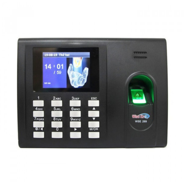 Máy chấm công vân tay, thẻ từ, Pin lưu điện WISE EYE WSE 269