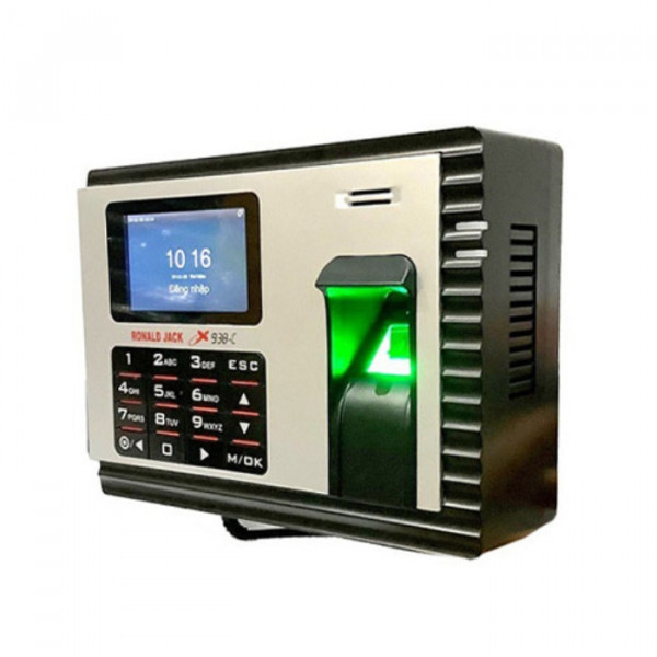 Máy chấm công vân tay, Thẻ từ, Pin lưu điện Ronald Jack X938-C