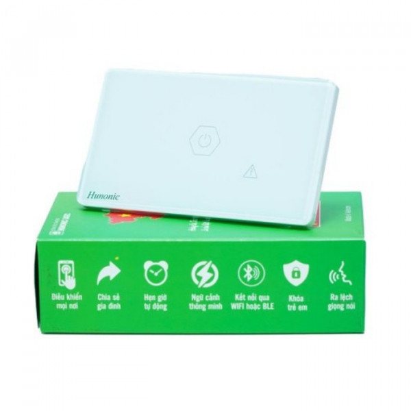 Công tắc cảm ứng BLE Hunonic Datic CSL Chống Giật, màu Trắng