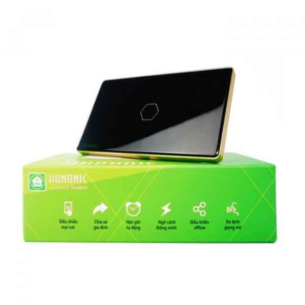 Công tắc cảm ứng BLE Luxury 1 Nút, HCN, màu Đen