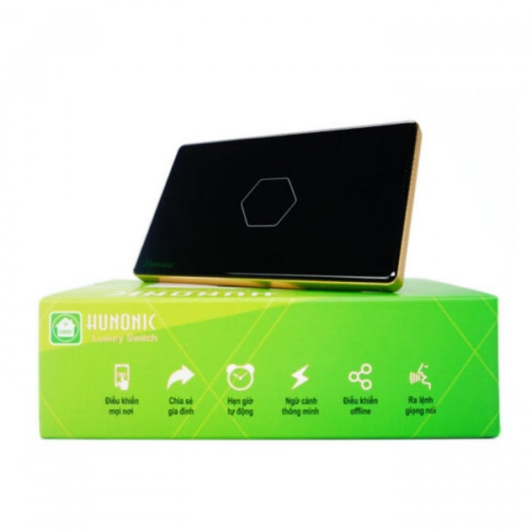 Công tắc cảm ứng BLE Luxury CSL Chống Giật, HCN, màu Đen