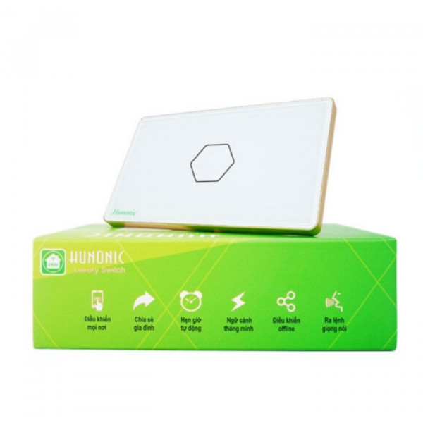Công tắc cảm ứng BLE Luxury CSL Chống Giật, HCN, màu Trắng