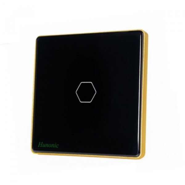 Công tắc cảm ứng BLE Luxury 1 Nút, HV, màu Đen